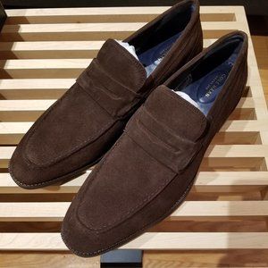 NIB Cole Haan Warner Penny Loafer 14M Brown Suede